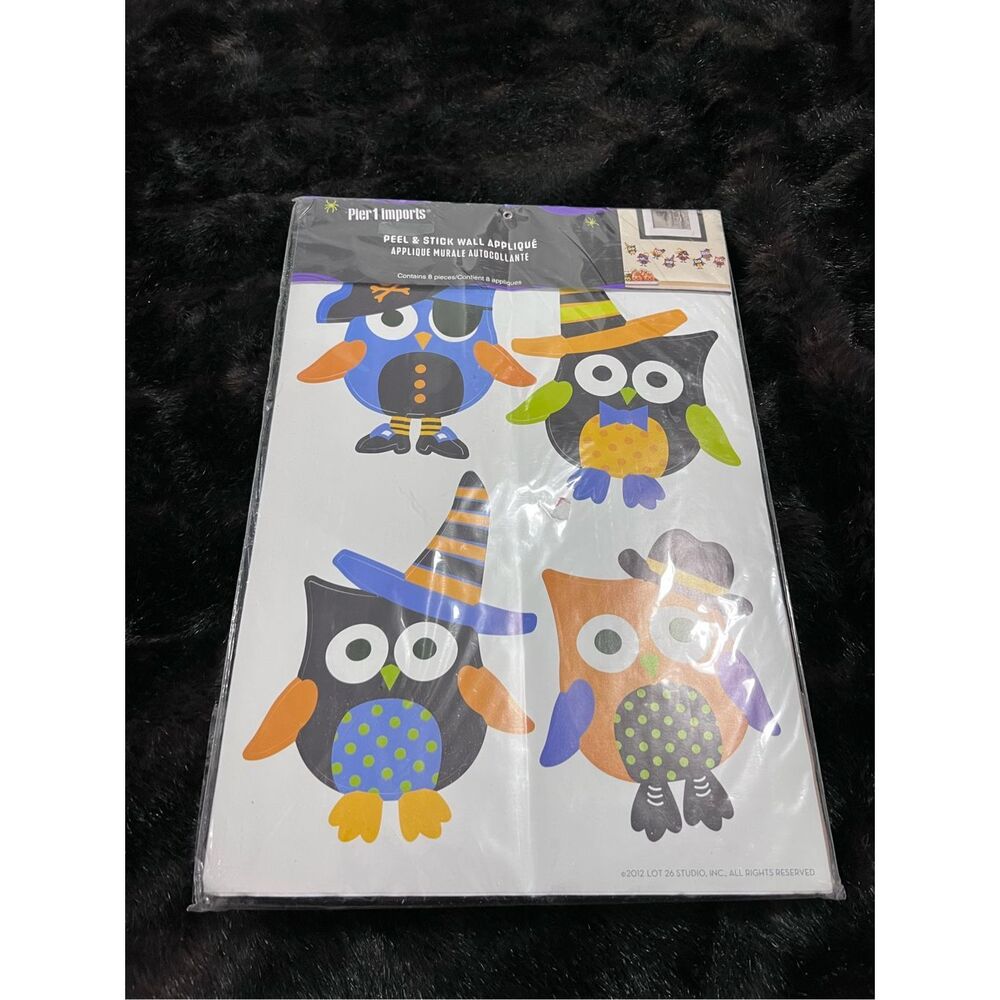Pier 1 Imports Peel & Stick Wall Applique Owls in costumes